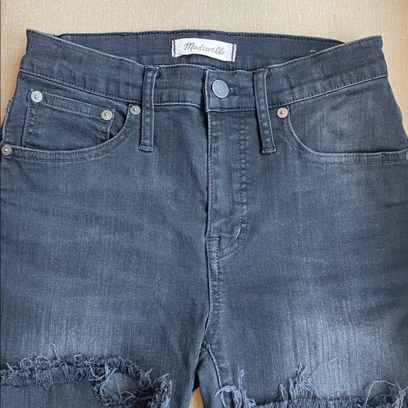 Madewell Cali Demi-Boot Jeans Black Wash 25 TALL - Picture 6 of 9